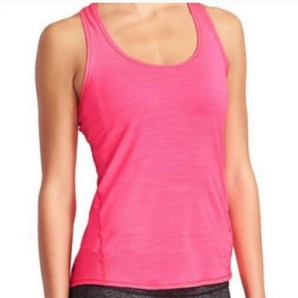 Athleta Chi Shadow Stripe Tank in Shocking Pink sz 1X